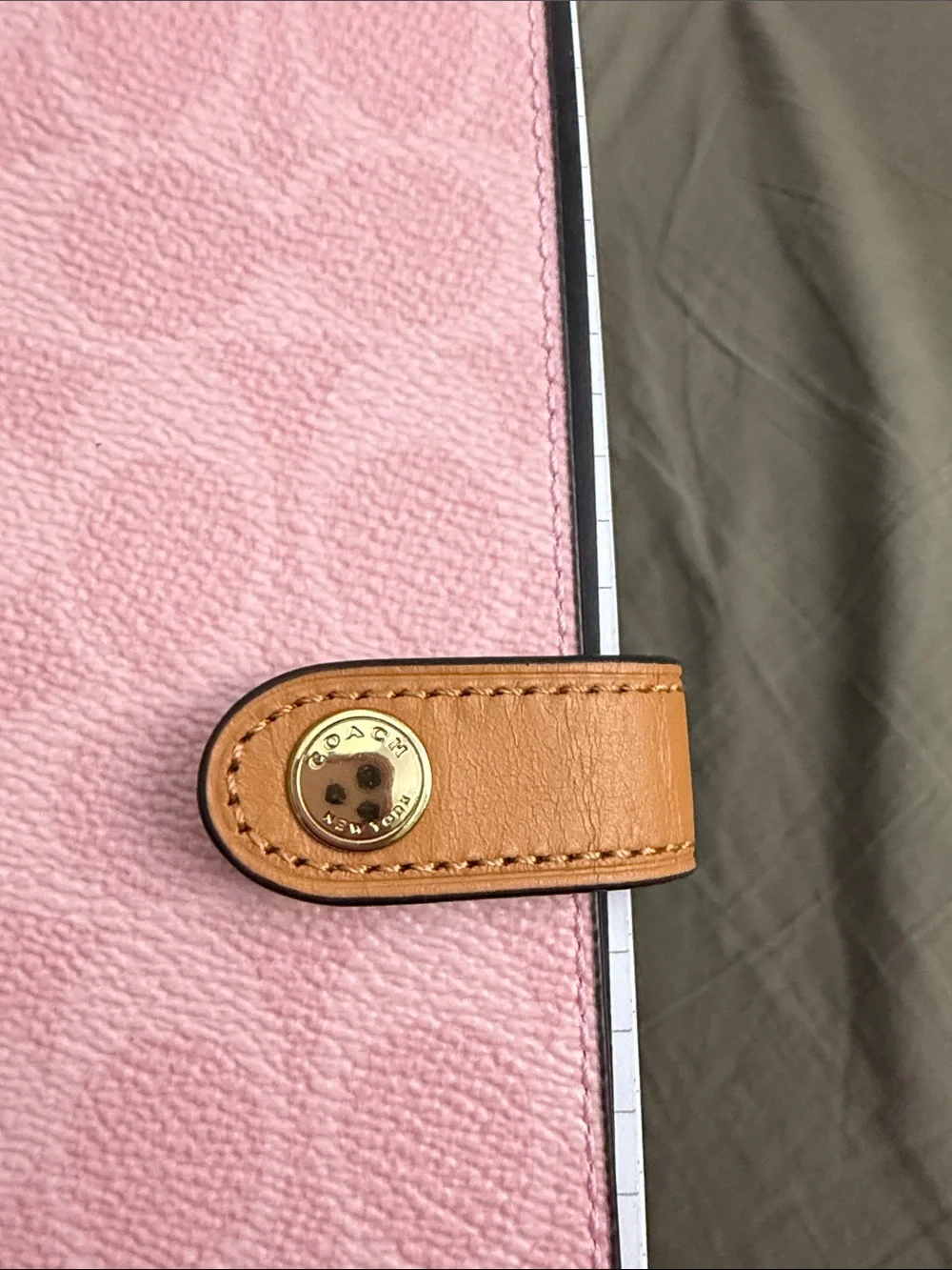 NWT Coach Powder Pink Notebook In Signature Canvas